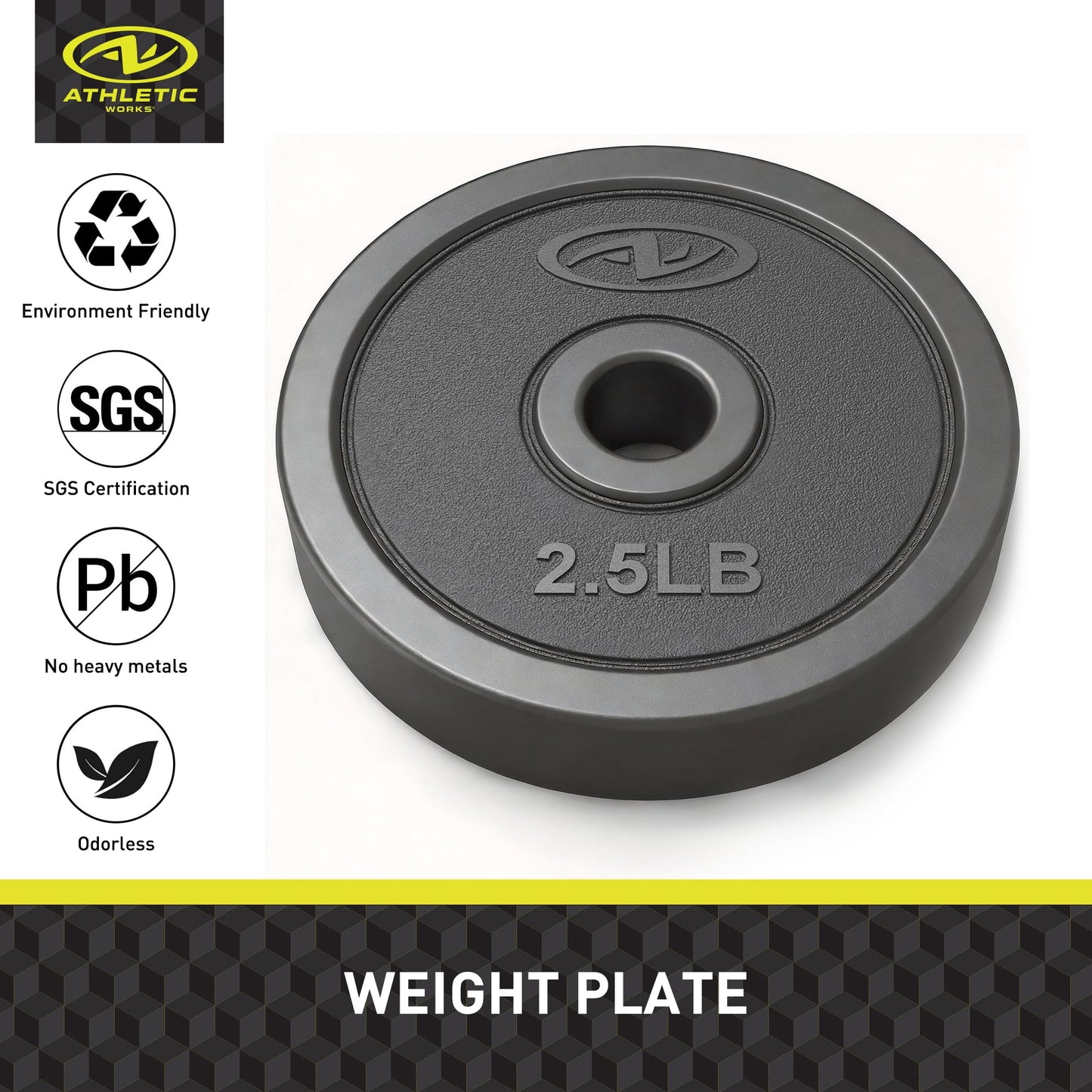 Juego De Mancuernas Ajustables 5 En 1 De 40 Lb, Ejercicios De Fitness Para Gimnasio En Casa, Negro, Orificios De 1 Pulgada Se Ajustan a Barra De Tamaño Estándar