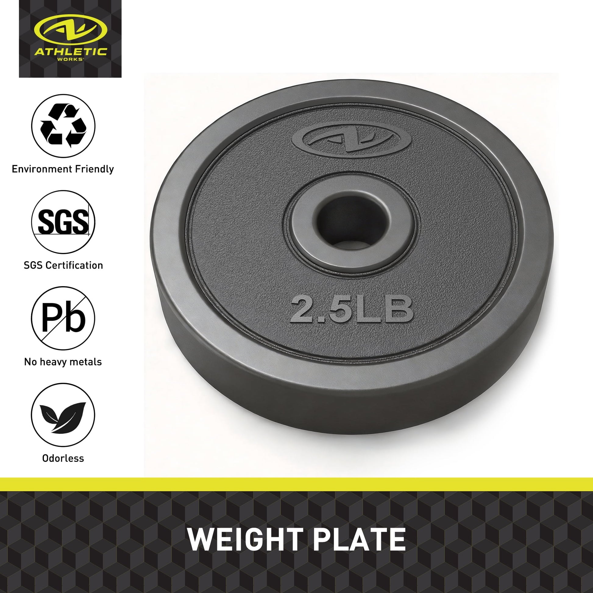 Juego De Mancuernas Ajustables 5 En 1 De 40 Lb, Ejercicios De Fitness Para Gimnasio En Casa, Negro, Orificios De 1 Pulgada Se Ajustan a Barra De Tamaño Estándar