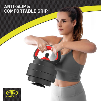 Juego De Mancuernas Ajustables 5 En 1 De 40 Lb, Ejercicios De Fitness Para Gimnasio En Casa, Negro, Orificios De 1 Pulgada Se Ajustan a Barra De Tamaño Estándar